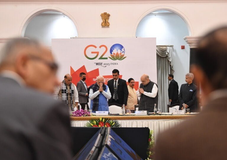 PM attends G20 All Party Meeting, in New Delhi on December 05, 2022.