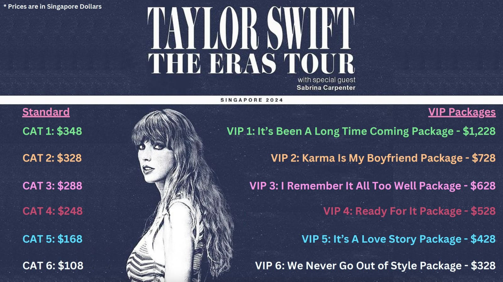 Harga Tiket Konser Taylor Swift di Singapura Rilis, Mulai Rp 1,2 Juta!