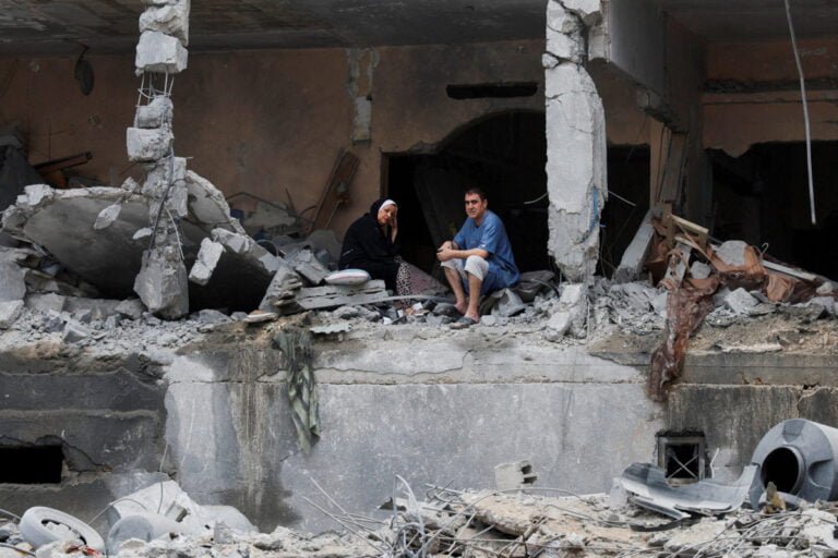 Aftermath of Israeli strikes in Gaza City