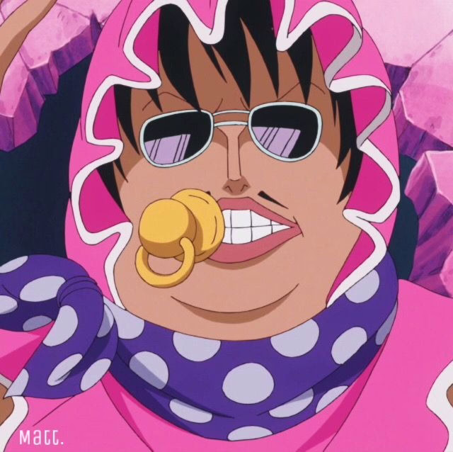 Karakter-Karakter Pendukung di One Piece yang Memiliki Kisah Menyedihkan - senor 1 masa lalu senor pink begitu menyedihkan hingga dia merubah penampilan menjadi bayi sebagai wujud cinta pada russian istrinya.