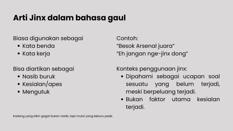 Arti Jinx dalam Bahasa Gaul, Benarkah Sering Kejadian? - arti jinx dalam bahasa gaul 768x432 jpg arti jinx dalam bahasa gaul ngejinx artinya