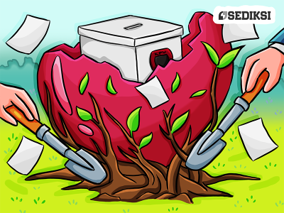 Aksi Setengah Hati Penanaman Pohon Serentak ala KPU