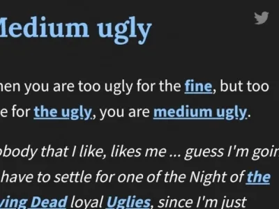 arti medium ugly