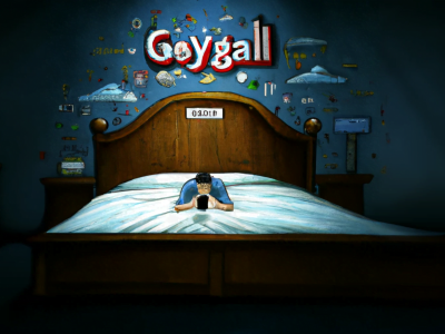 DALL·E 2023-01-15 21.58.00 – a digital art of a giant server with the logos of twitter, facebook, instagram and google, is in front of a man who is laying down on a bed and playin a digital art of a giant server with the logos of twitter, facebook, instagram and google, is in front of a man who is laying down on a bed and playing with his cell phone. Described in a dark, but sarcastic atmosphere
