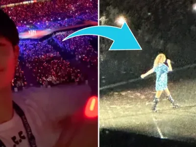 Minho SHinee nonton konser Taylor Swift