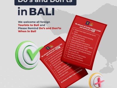 Selebaran untuk turis asing di Bali