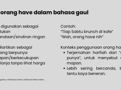 arti orang have dalam bahasa gaul